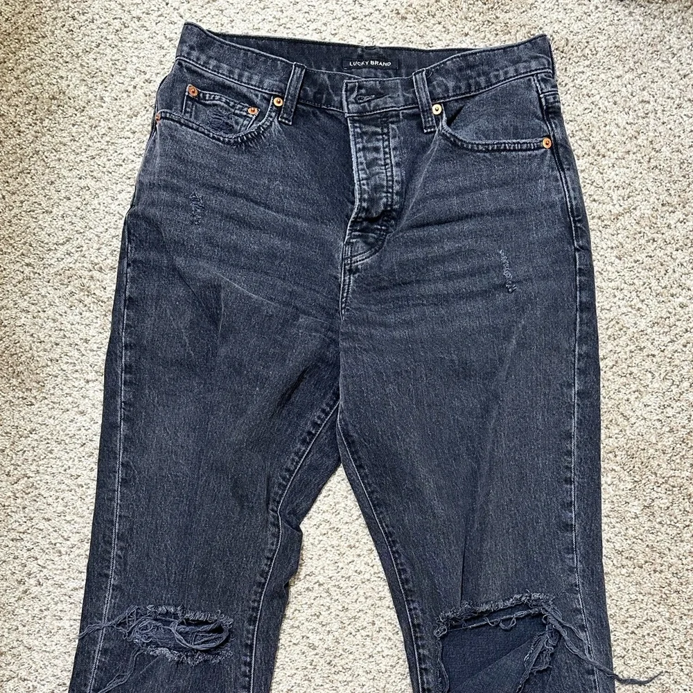 Lucky Brand Black Distressed Jeans - Picture 3 of 4